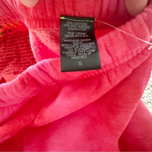 Aviator Nation Tie Dye Sweatpants Crystal Red Limited Edition Womens Sz S - Picture 3 of 6